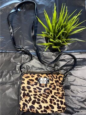 kate spade Leopard-Print Crossbody Bag in Brown and Black